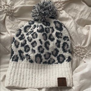 C.C cheetah print toboggan